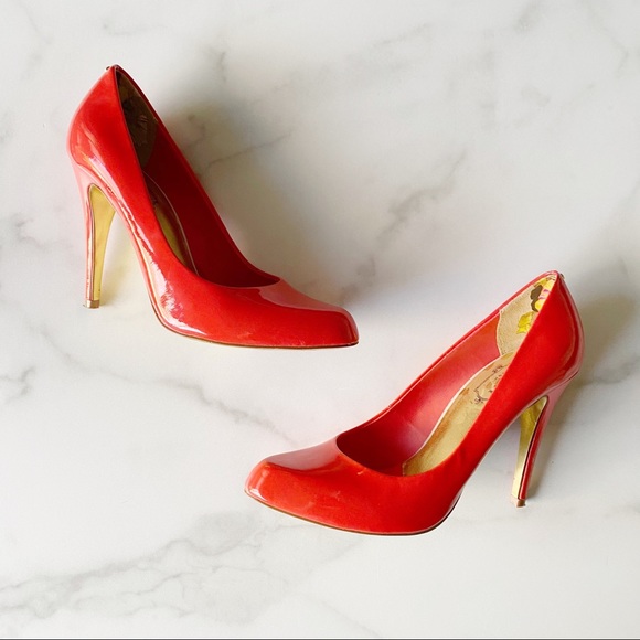 Ted Baker Coral Patent Leather Pumps